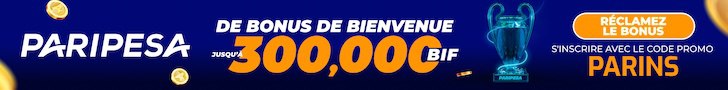 Paripesa Burundi Bonus de Bienvenue